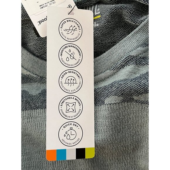 Smartwool Intraknit Men's Crew Neck Merino Wool Blend Sweater Gray Camouflage - Picture 8 of 10